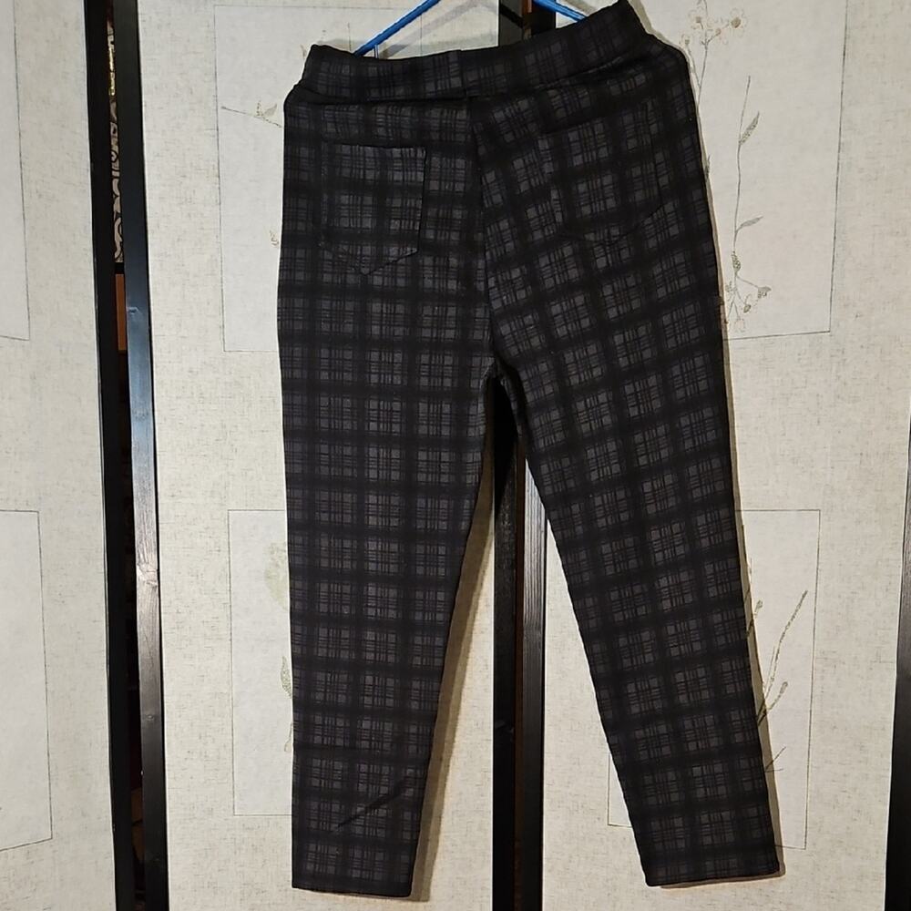 Black Plaid Pants - Picture 3 of 3